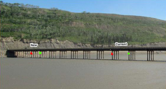 Navigation channel at Site C.