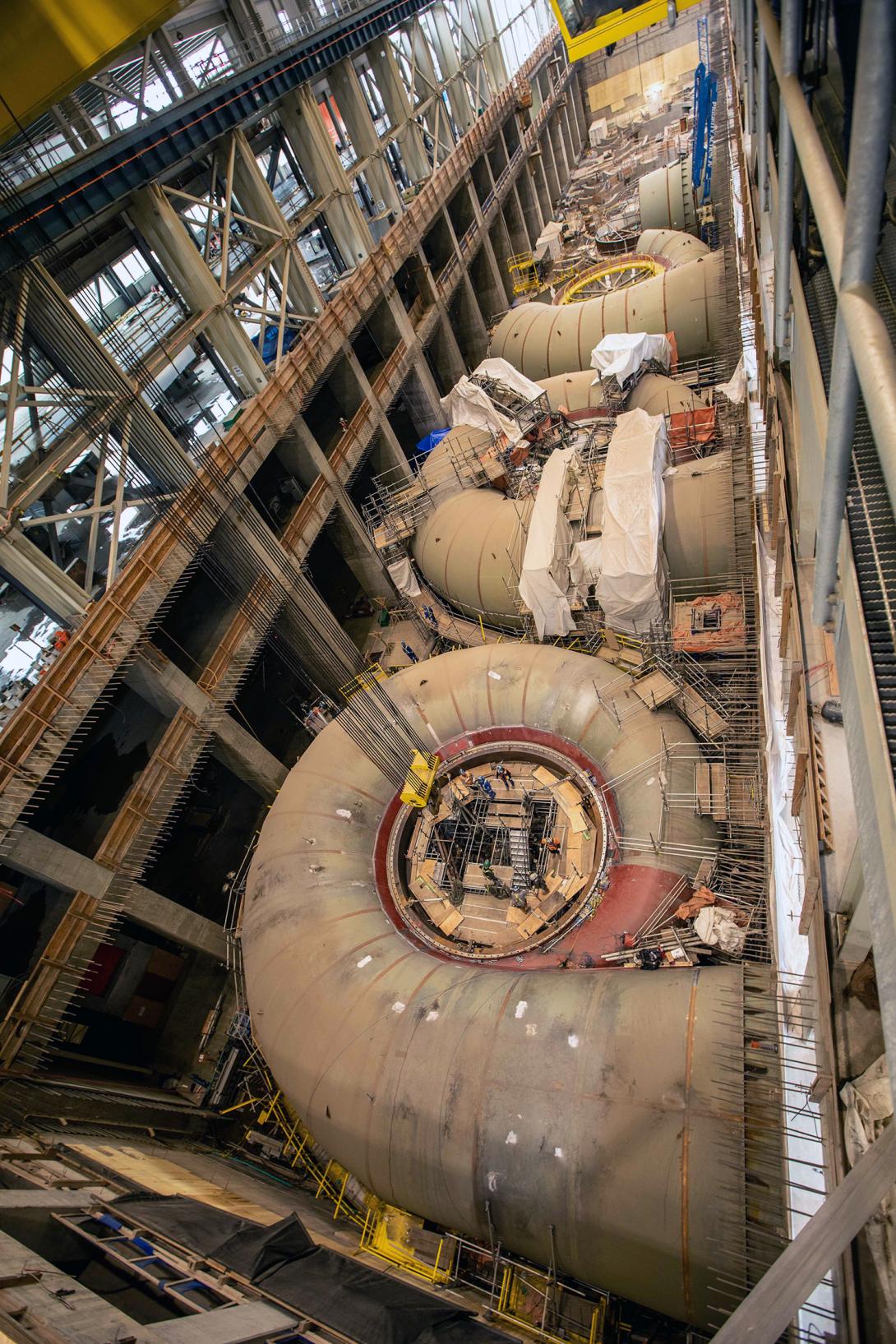 The six Site C generating units are in varying stages of installation. | August 2021 