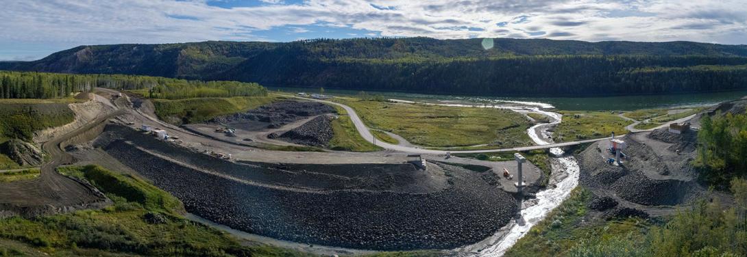 Bridge foundation construction continues on the Lynx Creek segment of the Highway 29 realignment. | September 2021