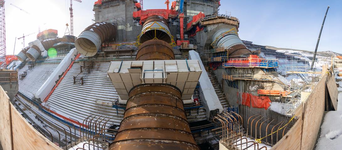 Unit 2 penstock installation. | March 2021