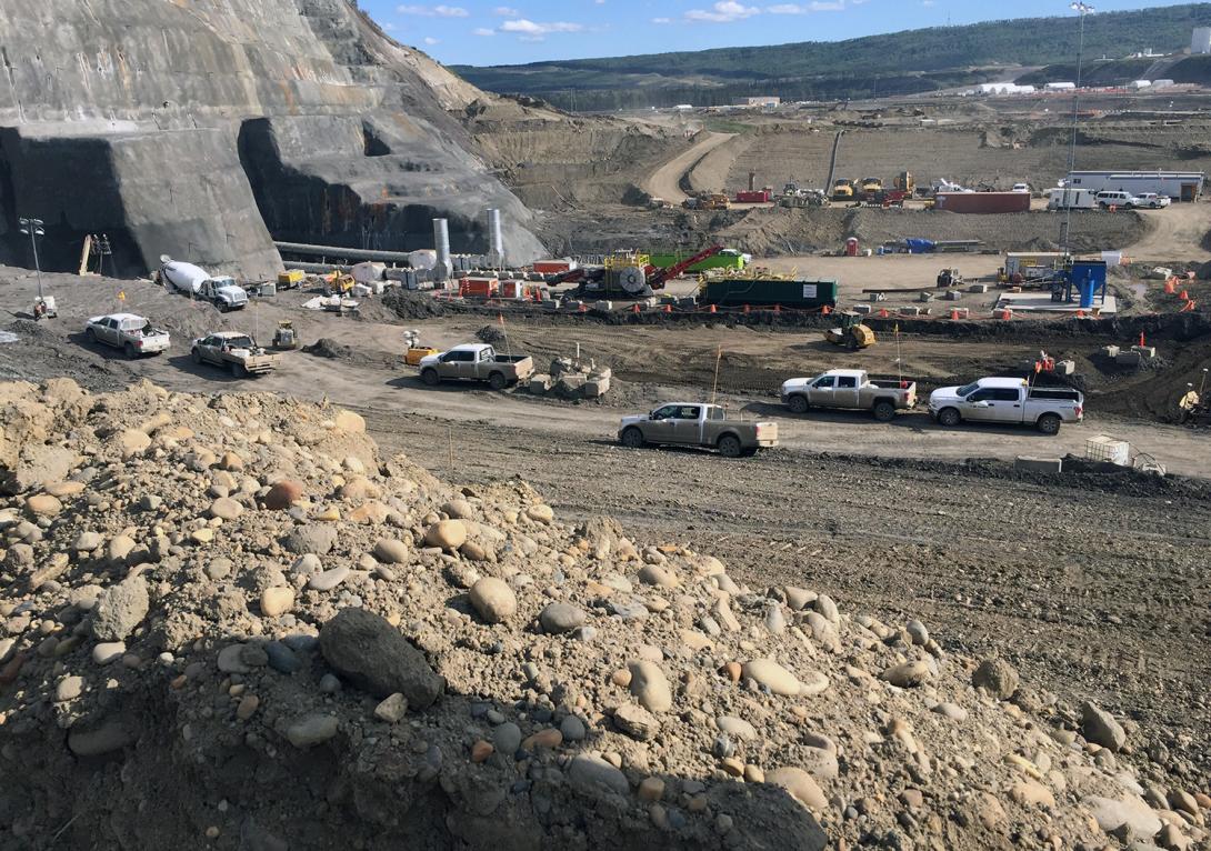 Work on the diversion tunnel inlet portal | September 2018