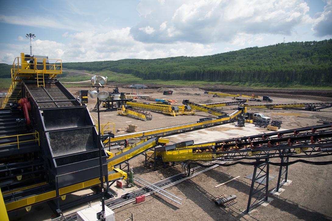 Aggregate crushing facility on the south bank | June 2017