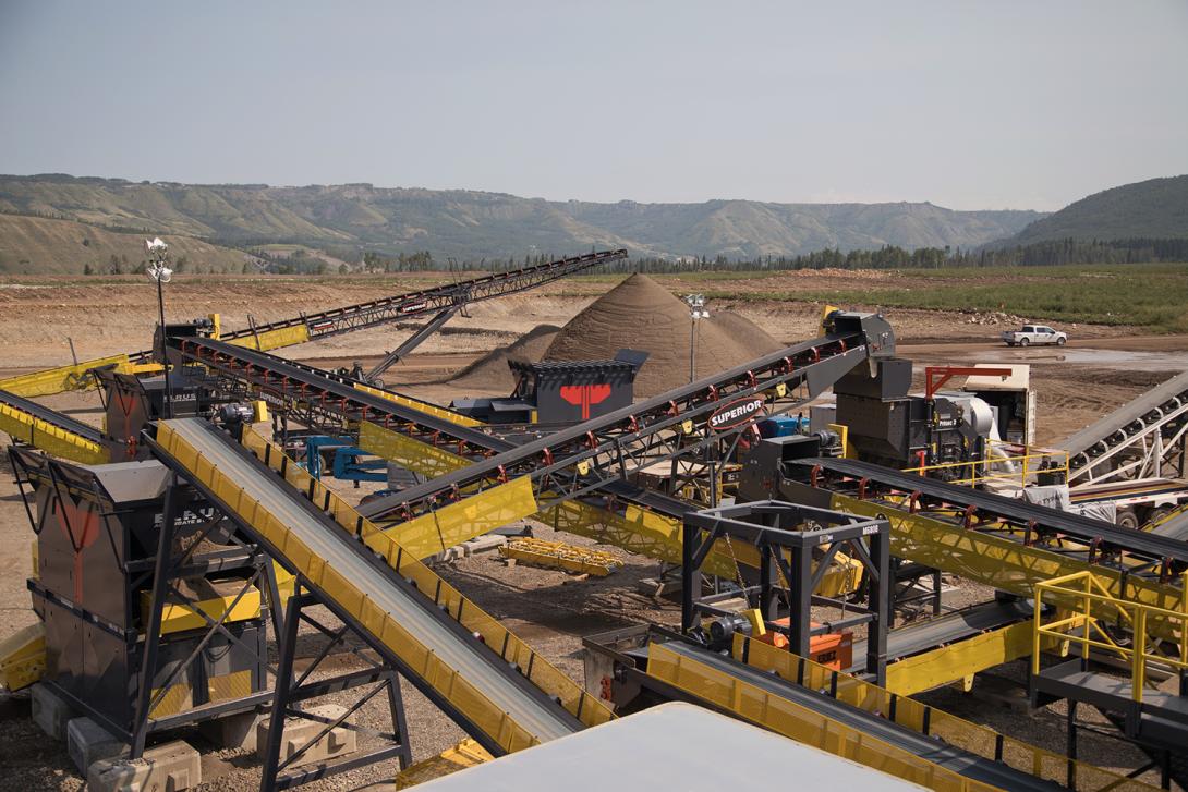 Aggregate crushing facility on the south bank | July 2017