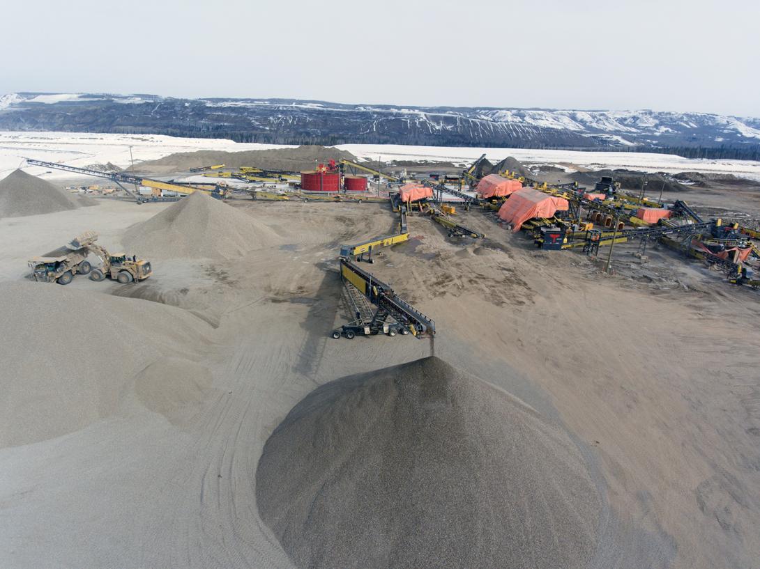 South bank crusher plant 2 and aggregate stock piles | April 2018