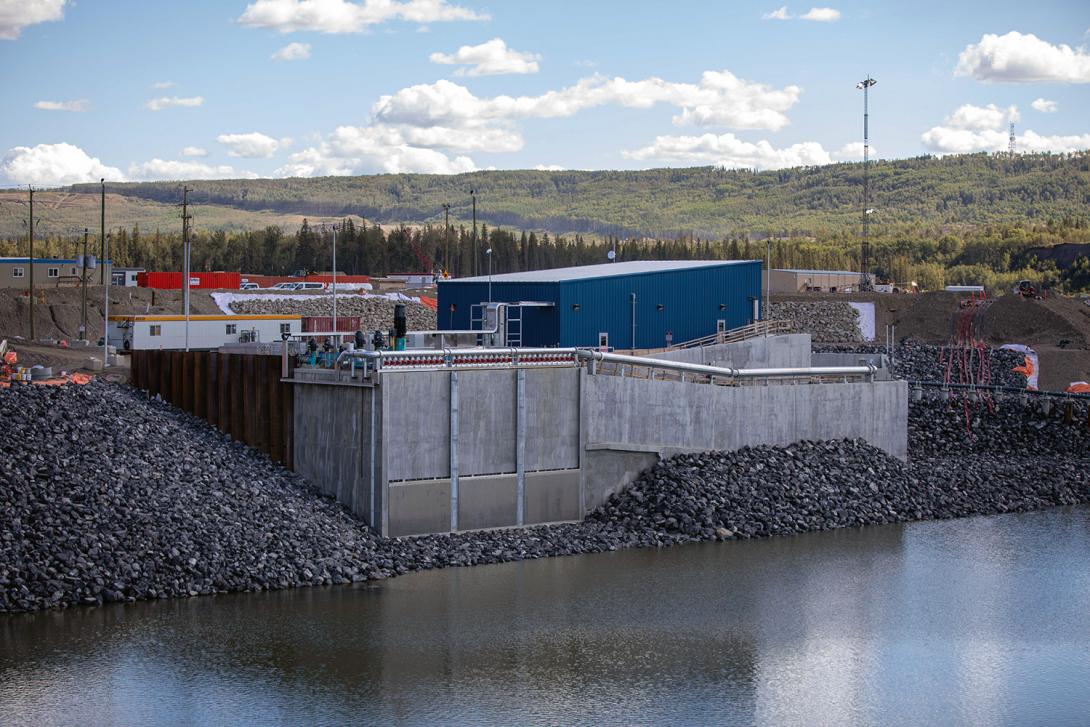 The completed temporary fishway. | August 2020