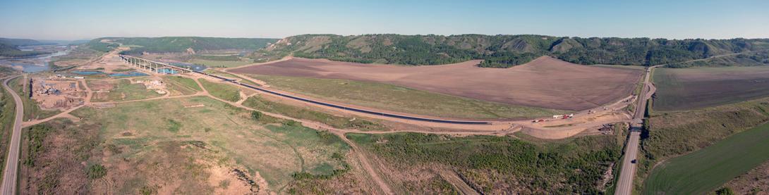 Paving the east approach of the Halfway River Bridge on Highway 29. | June 2022