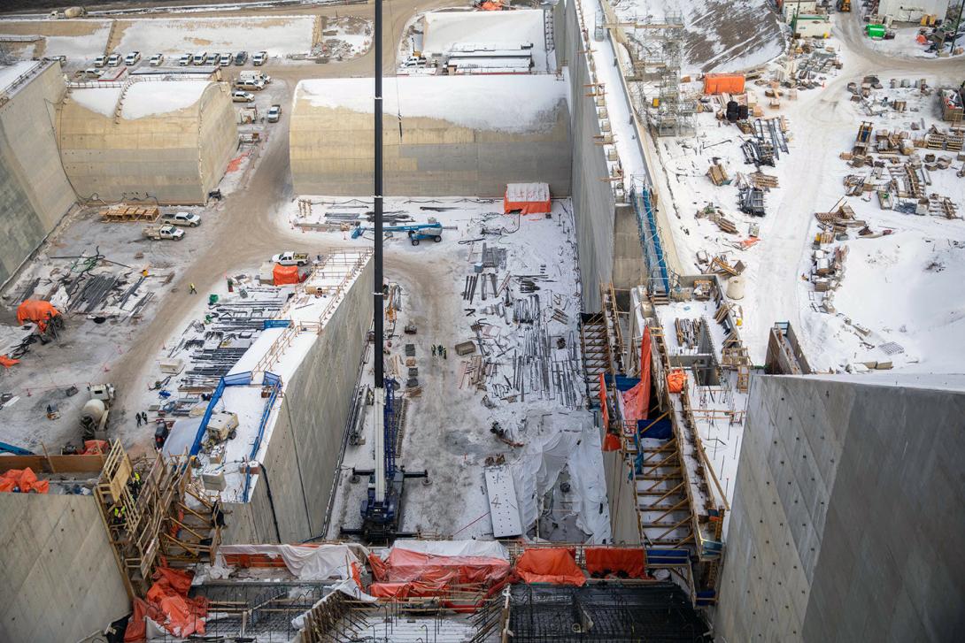 The spillway basin below the auxiliary spillway. | March 2023