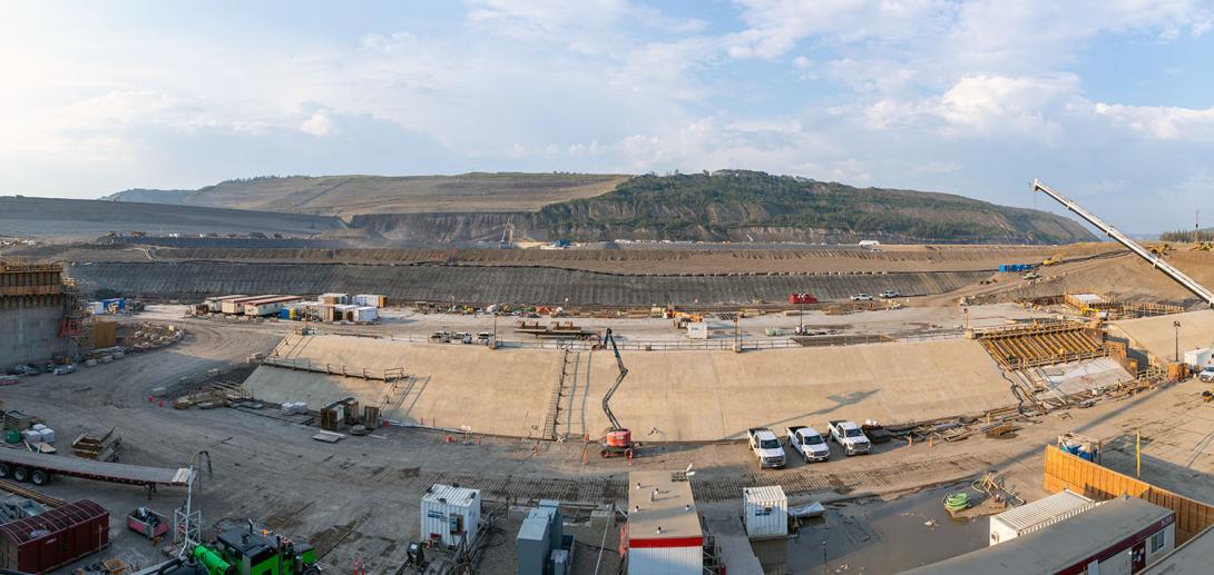 The outer weir is on the outside, or downstream, of the stilling basin weir. It slows down the water leaving the spillway before it enters the river. | July 2023